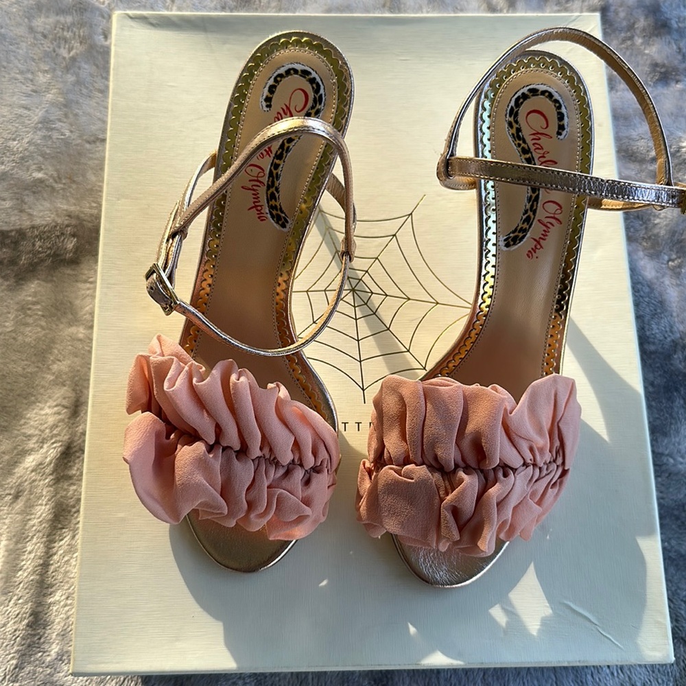 Charlotte Olympia Rose Pink Heels Brand New Size 7.5